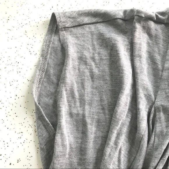 7 For All Mankind grey modal waterfall cardigan topper shirt top tunic - Picture 5 of 7